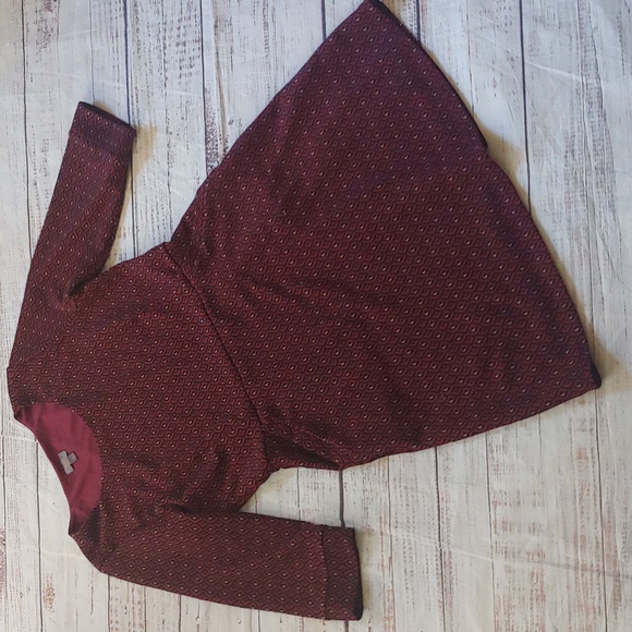 41 Hawthorn Dresses & Skirts - 41 Hawthorn Burgundy & Blue Patterned Dress with‎ Pockets